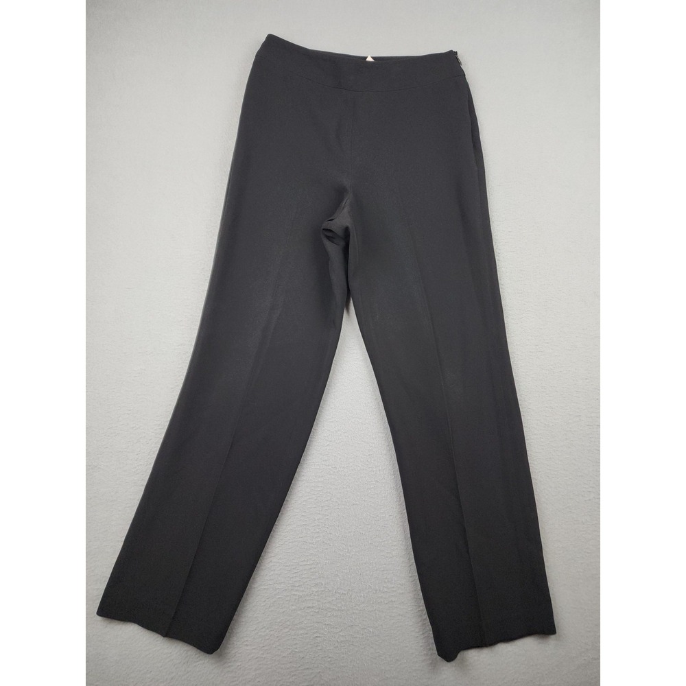 Louben Dress Pants Womens 2P Black Crepe Pull On Straight Work Career Office